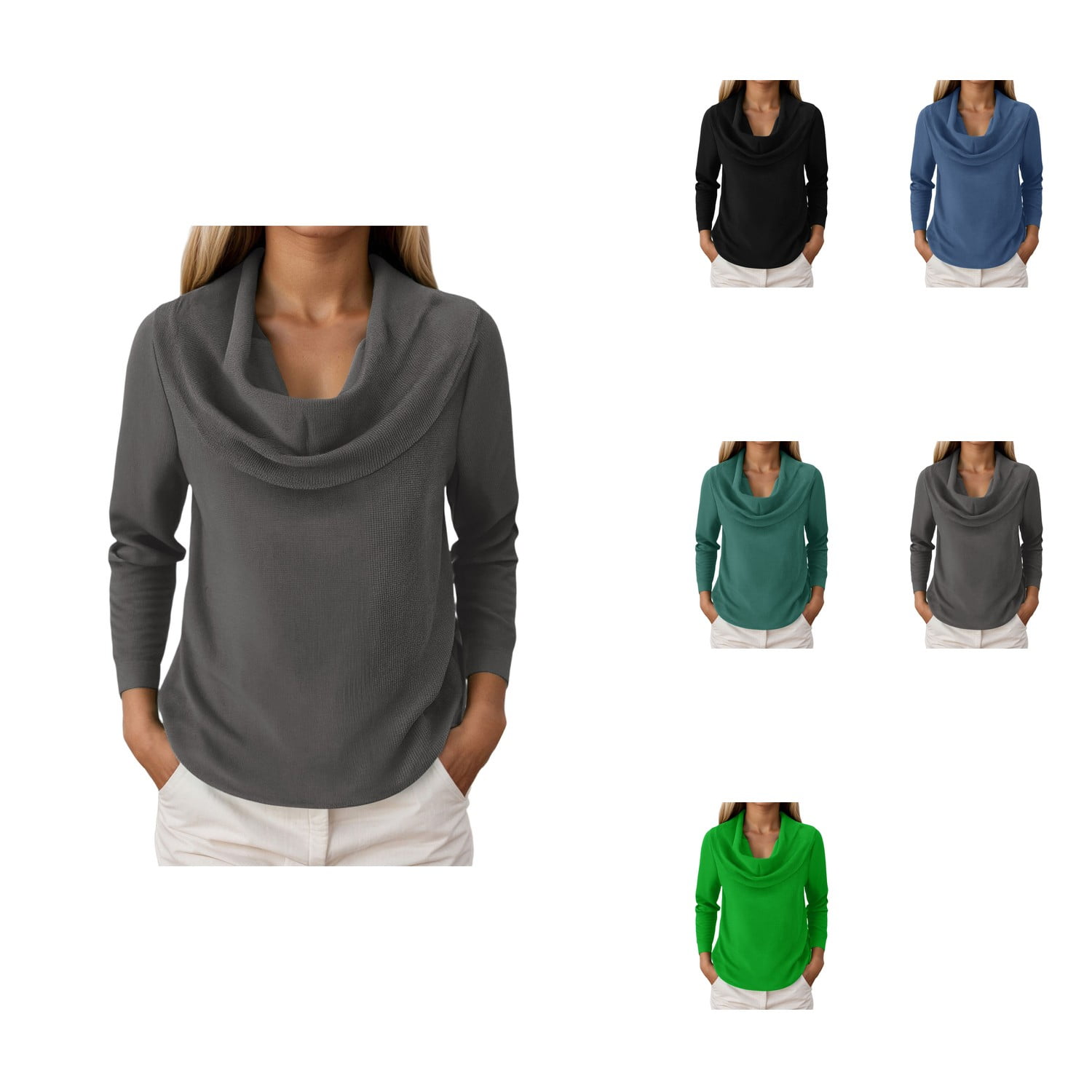 Casual Solid Pocket Tops Sweater(4 Colors) main image 1