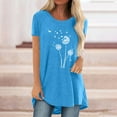 thumbnail image 1 of Casual Ladies Tops and Blouses,Long Tunic Tunic for Women to Wear with Leggings Short Sleeve V Neck Flowy Shirts Loose T-shirts Blouse, 1 of 5