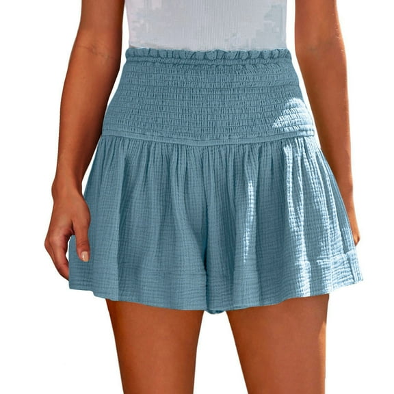 New Casual Large Solid Color Breathable Fashion Wide Leg Shorts Shorts for Women Women's Shorts Summer Womens Shorts Elegant