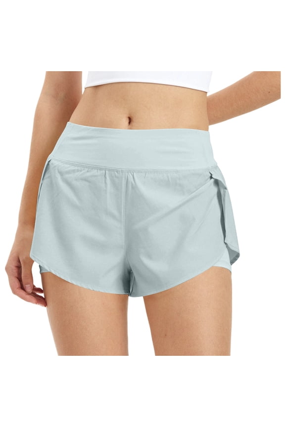 Casual Legging Shorts Women Versatile Breathable Liner Plus Size Shorts for Women,Light Blue,S