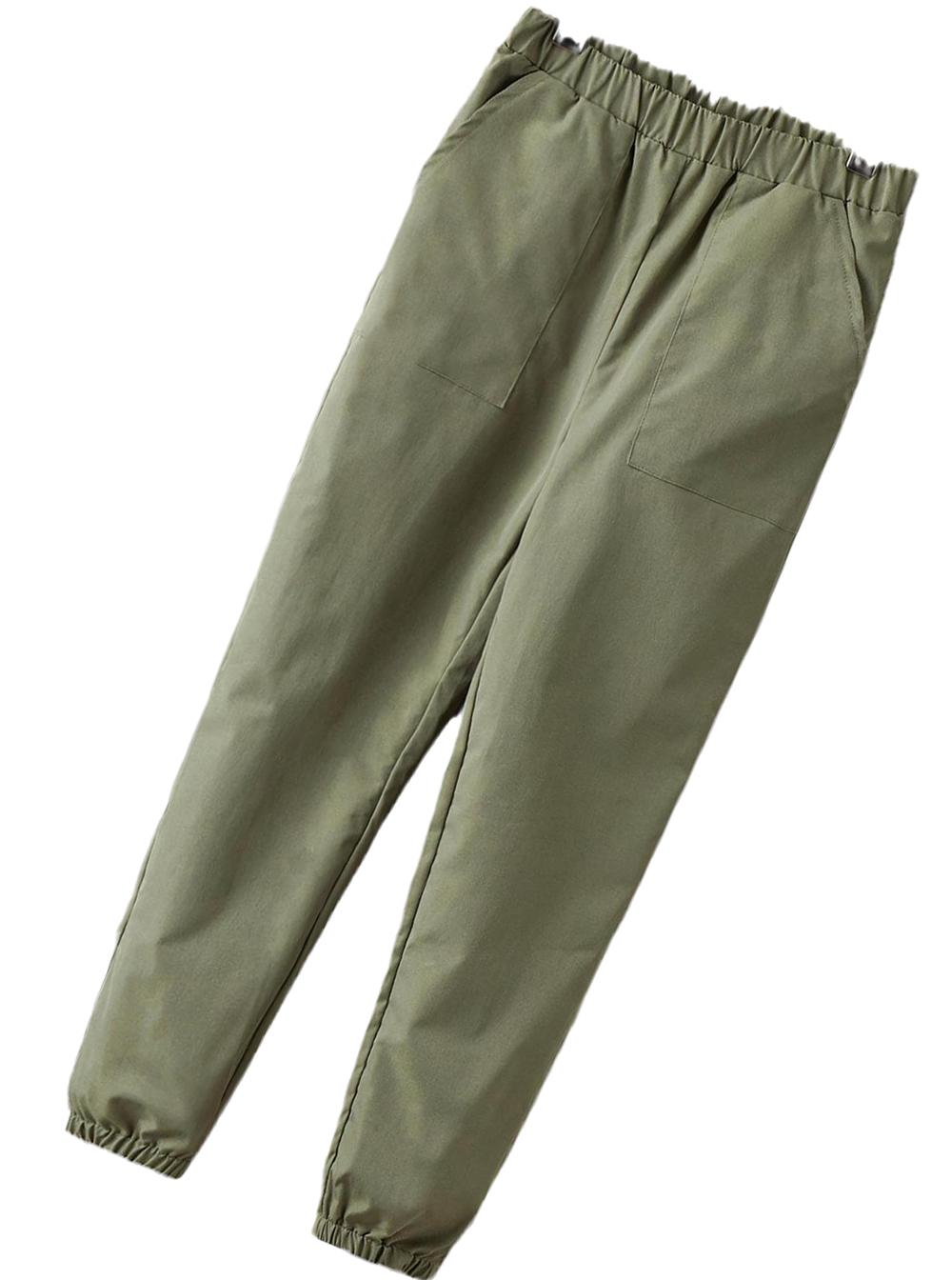 Casual Letter Print Tapered/Carrot Army Green Boys Pants (Boy's