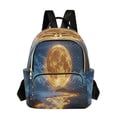 thumbnail image 1 of Casual Light Moon over Ocean Backpack for School,College and Travel, Water Resistant Bookbag,, 1 of 7