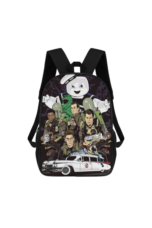 Casual Lightweight Book Bag Ghost-busters Backpack Travel Knapsack Lightweight 17 Inch Daypack Travel Outdoor