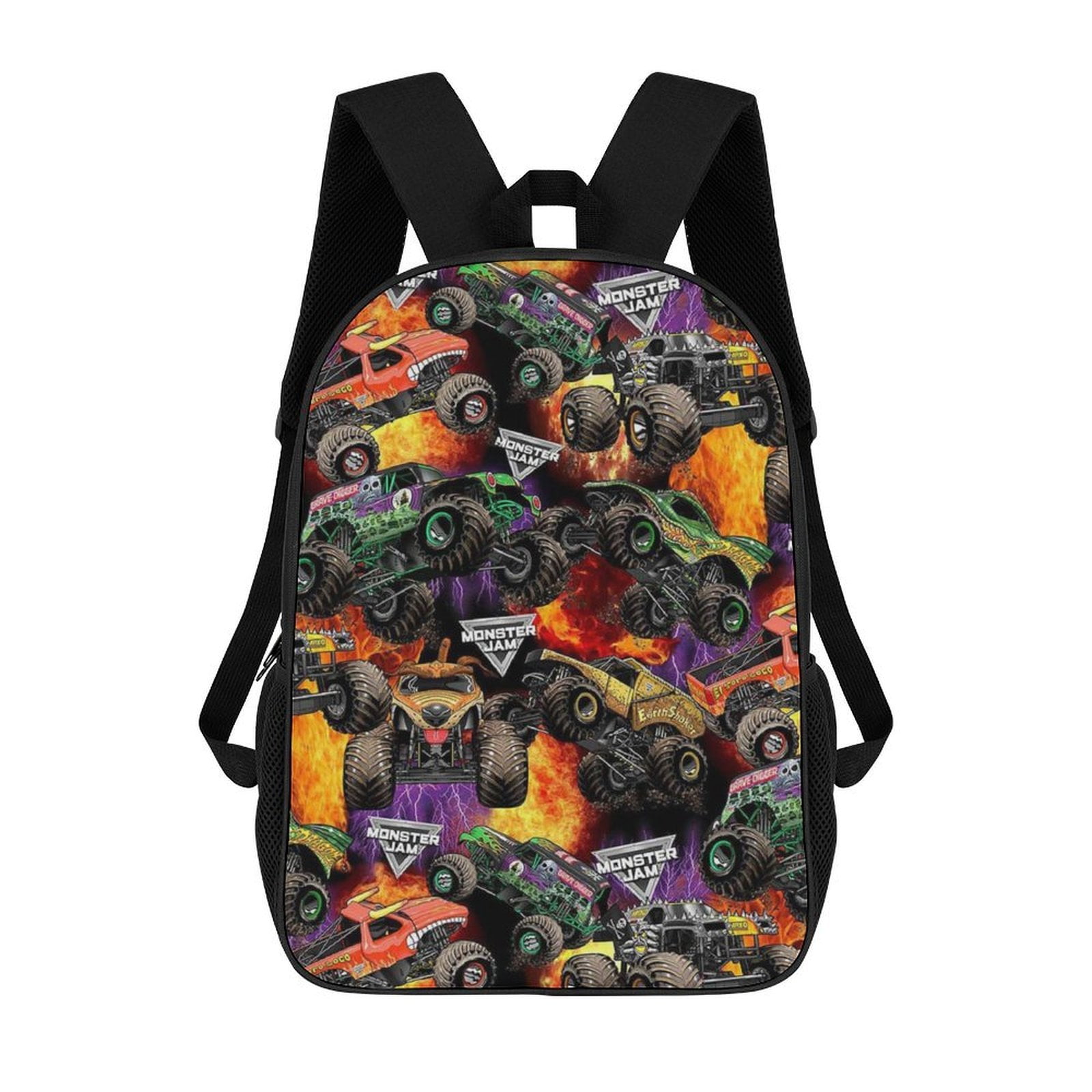 Casual Lightweight Book Bag Monster Truck Jam Backpack Travel Knapsack ...