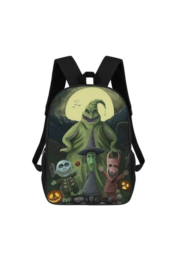 Casual Lightweight Book Bag Oogie Boogie Backpack Travel Knapsack Lightweight 17 Inch Daypack Travel Outdoor