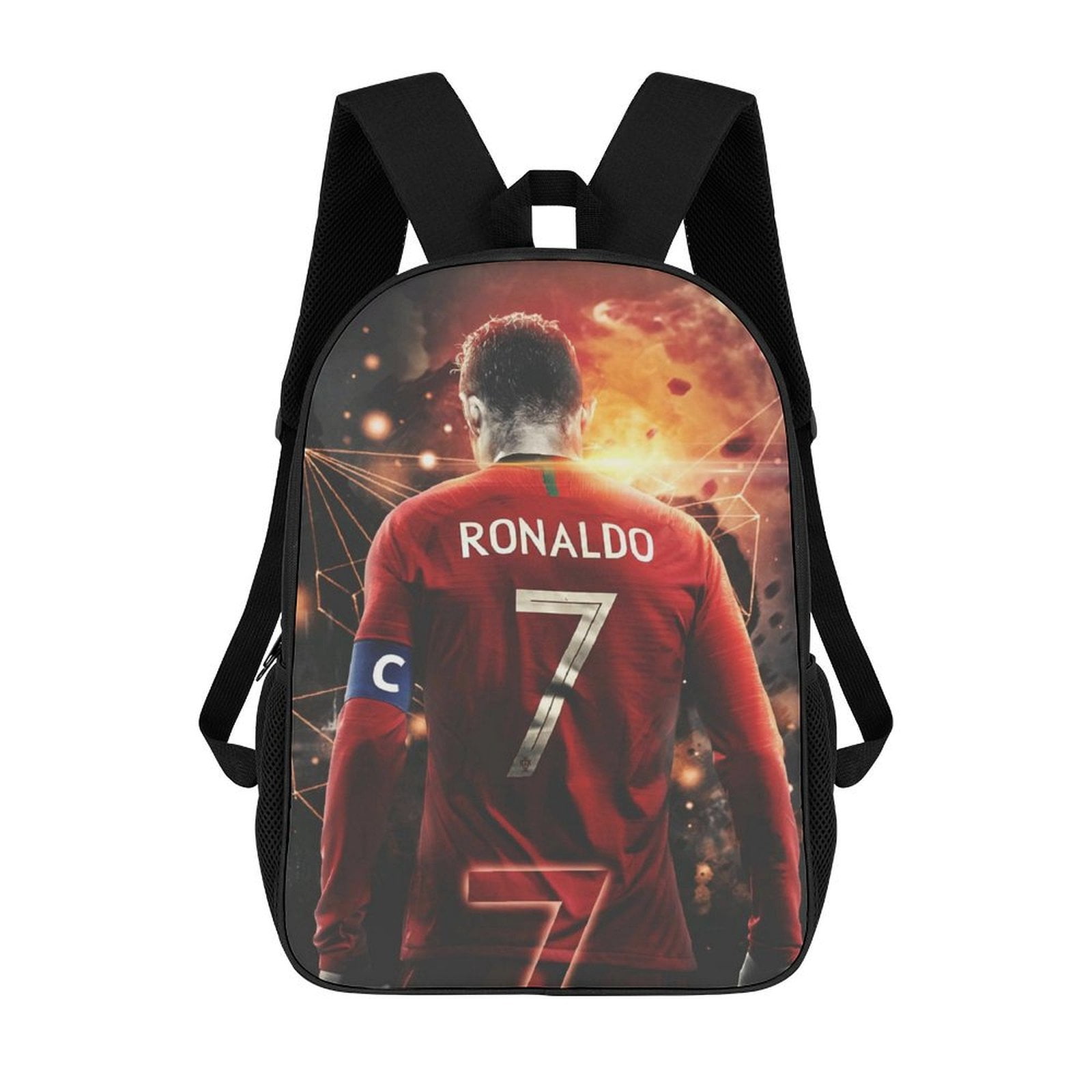 Casual Lightweight Book Bag Soccer Player #7 Ronaldo Backpack Travel ...
