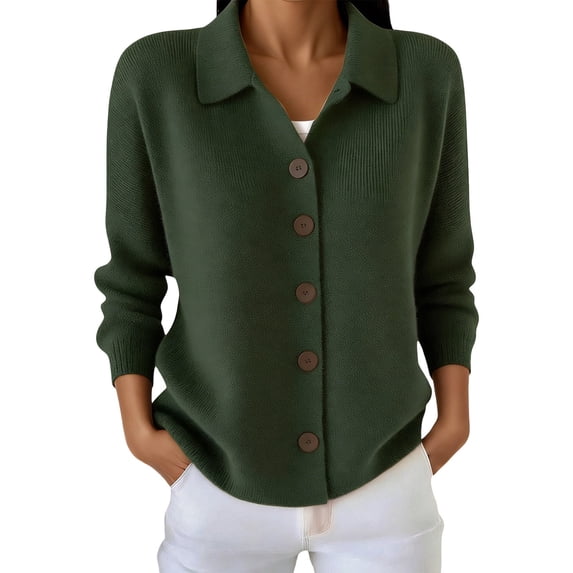 Casual Lightweight Cardigan for Women Long Sleeve Button Down Open Front Soft Knit Top GN1 XXXXXL