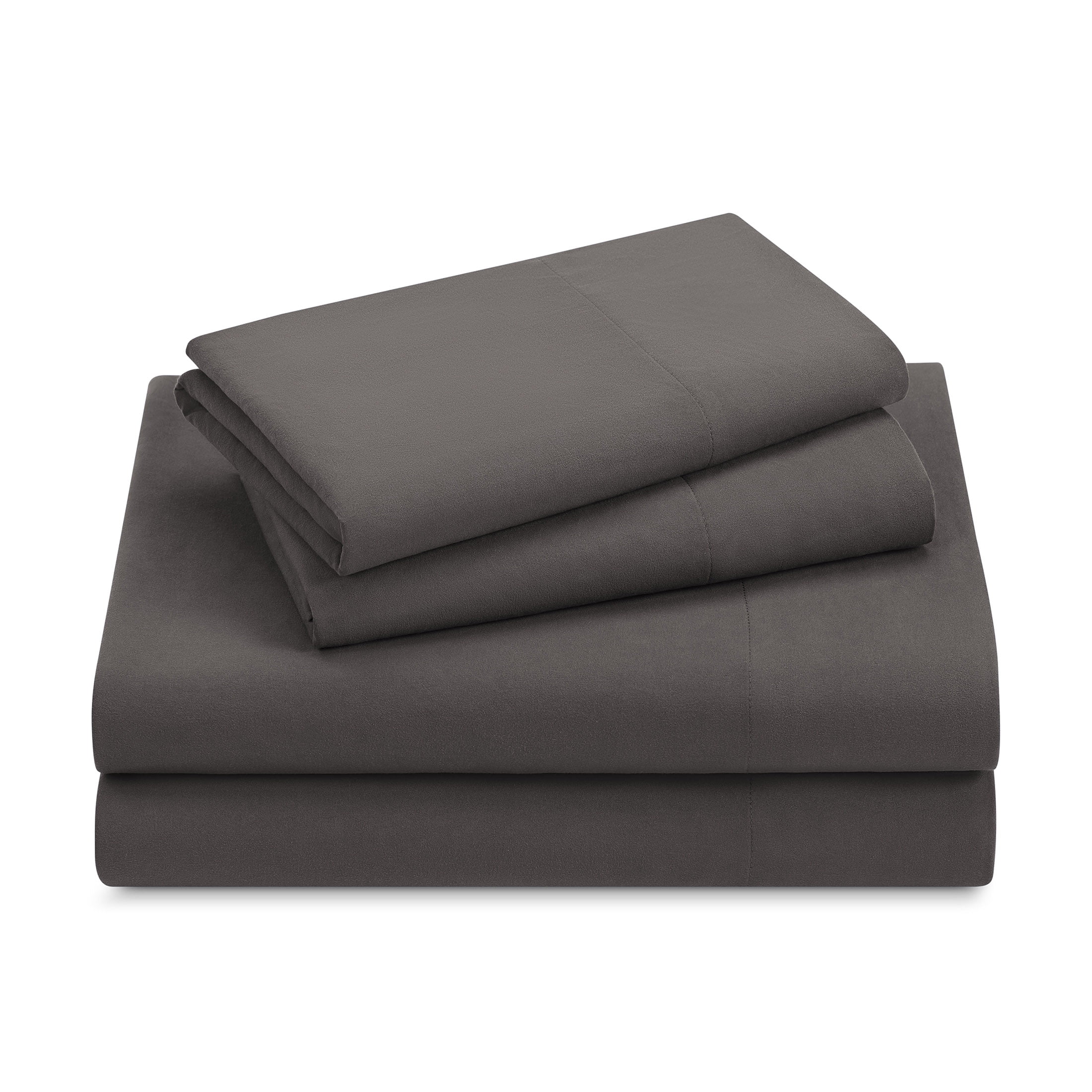 Casual Living Enzyme Comfort Washed 4-Piece Gray Sheet Set, Brushed for softness, Easy Care, Queen - Deep Pocket