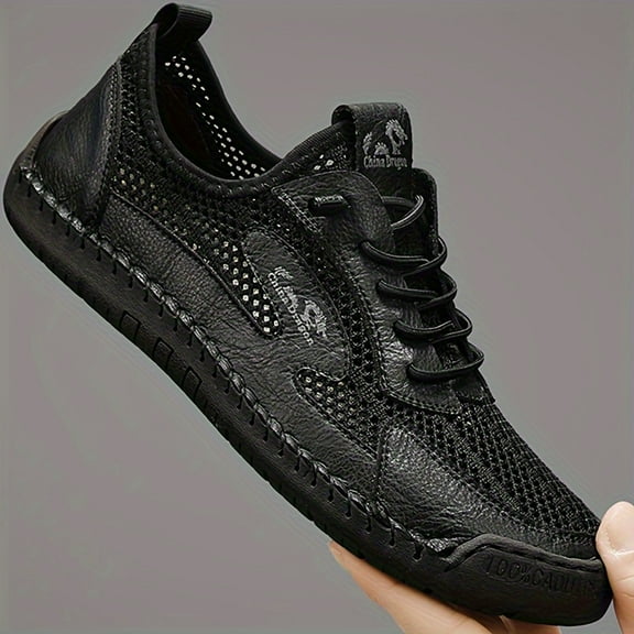 Casual Loafers for Men - Breathable, Comfortable Sneakers for Every Season | Lace-Up, Non-Slip Rubber Sole | Available in Beige, Blue, Green, Grey