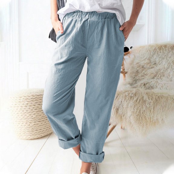 Casual Long Pants For Everyday Wear Lightweight And Comfortable For Summer Styling Versatile Pairing With Short Sleeves Machine And Hand Wash Friendly Pants for Women Work Casual Womens Pant Suits