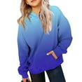 thumbnail image 1 of Casual Long Sleeve Gradient Hoodie Pullover Sweatshirt with Adjustable Drawstring and Front Pocket for Boys Girls Everyday Wear, 1 of 5