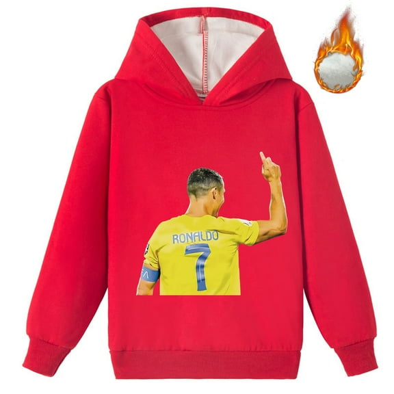 Casual Look Hoodie Cristiano Ronaldo Brushed Style works for Winter School Students’ Sports
