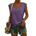 thumbnail image 1 of Casual Loose Fit Basic Tank Tops Womens Cap Sleeve T-Shirt Vest, 1 of 2