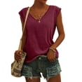thumbnail image 1 of Casual Loose Fit Basic Tank Tops Womens Cap Sleeve T-Shirt Vest, 1 of 2