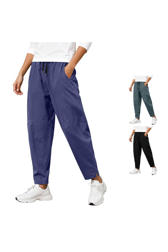 Casual Loose Fit Harem Pants Pure Color Elastic Waist Ankle Trousers Comfortable Daily Wear Beach Cover up Pants for Women Women Pants Casual Workout Women Harem Pants Floral Pants for Women Casual