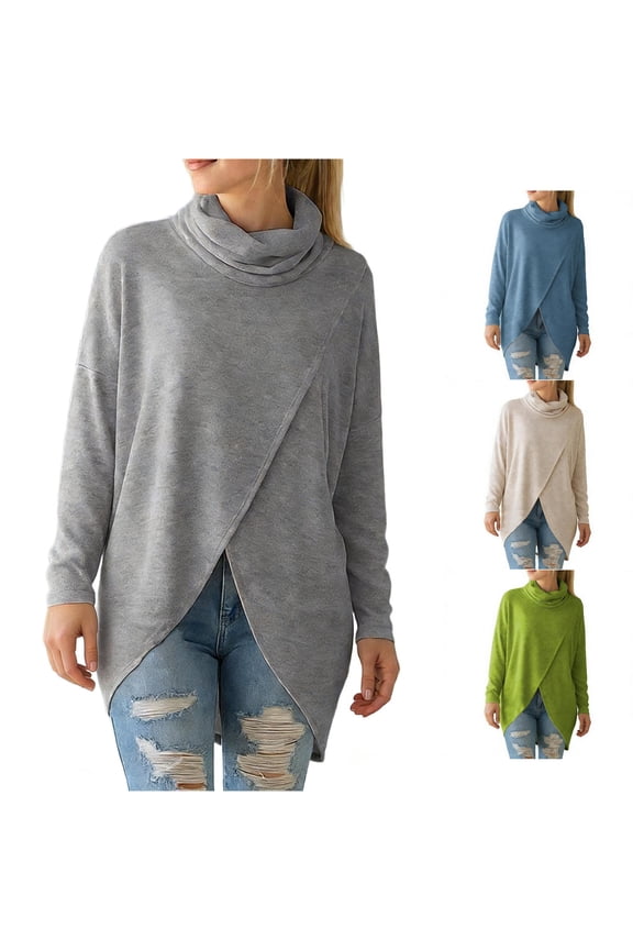 Casual Loose Fit Long Sleeve Knit Pullover Shirt for Fall Winter Fashion – Bateau Neck Solid Color Knit Top with Versatile Everyday Wear Shirts for Women Casual