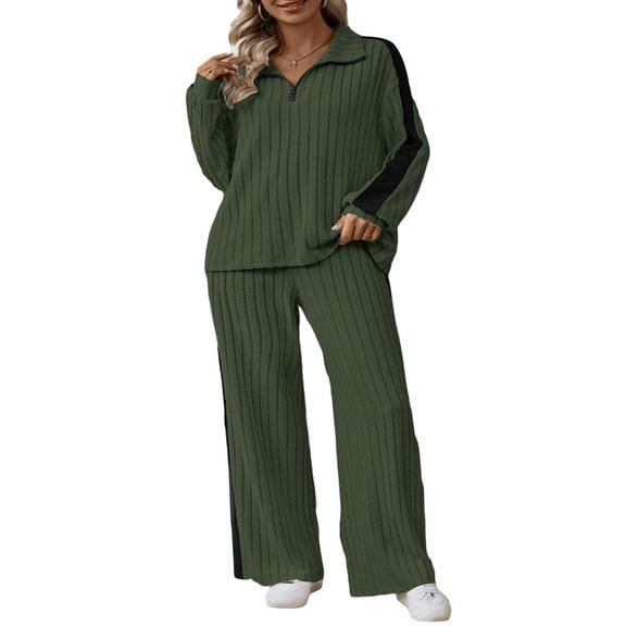 Casual Lounge Set Pajama Sets (XXXL, ArmyGreen)