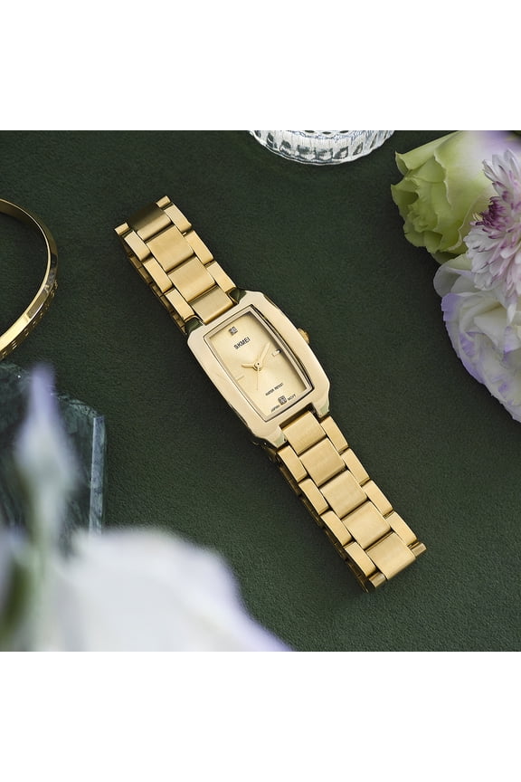 Casual Luxury Watch for Women - Stainless Steel Band, Quartz Analog, Water Resistant to 30M, Glass Crystal