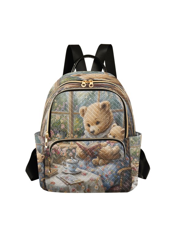 Casual Mama Bear Storytelling Backpack for School,College and Travel, Water Resistant Bookbag,