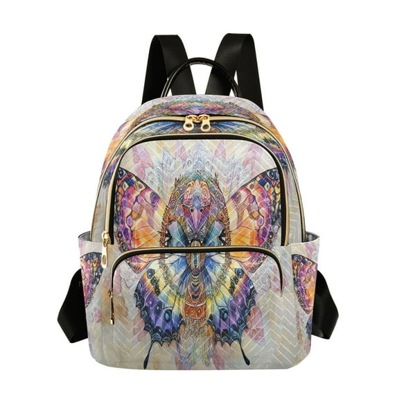 Casual Mandala Butterfly Backpack for School,College and Travel, Water Resistant Bookbag,