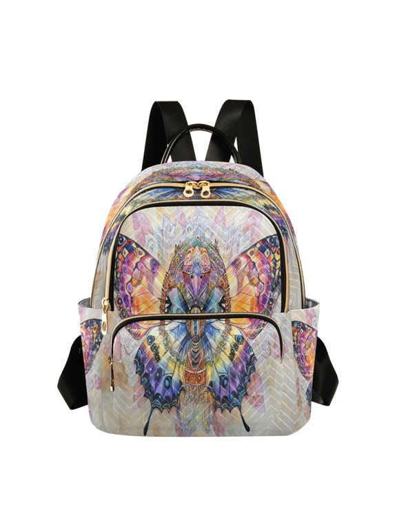 Casual Mandala Butterfly Backpack for School,College and Travel, Water Resistant Bookbag,