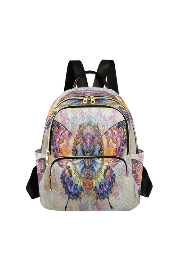 Casual Mandala Butterfly Backpack for School,College and Travel, Water Resistant Bookbag,