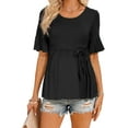 thumbnail image 1 of Casual Maternity Tops for Women Short Sleeve Maternity Clothes Pregnancy Shirts, 1 of 6