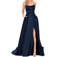thumbnail image 1 of Casual Maxi Dress for Women Split Cocktail Dress Strappy Backless Dress Spaghetti Straps Evening Dresses Club Dress, 1 of 9