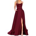 thumbnail image 1 of Casual Maxi Dress for Women Split Cocktail Dress Strappy Backless Dress Spaghetti Straps Evening Dresses Club Dress, 1 of 9