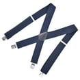 thumbnail image 1 of Casual Men Suspenders X Shaped Adults Hooks Button Trousers Suspender Heavy Duty Back Belt Elastic Straps Pants Suspender for School Choir Dark Blue, 1 of 8