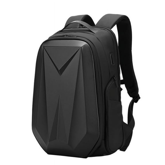 Casual Men's Backpack Large Capacity Hard Shell Business Travel,Black