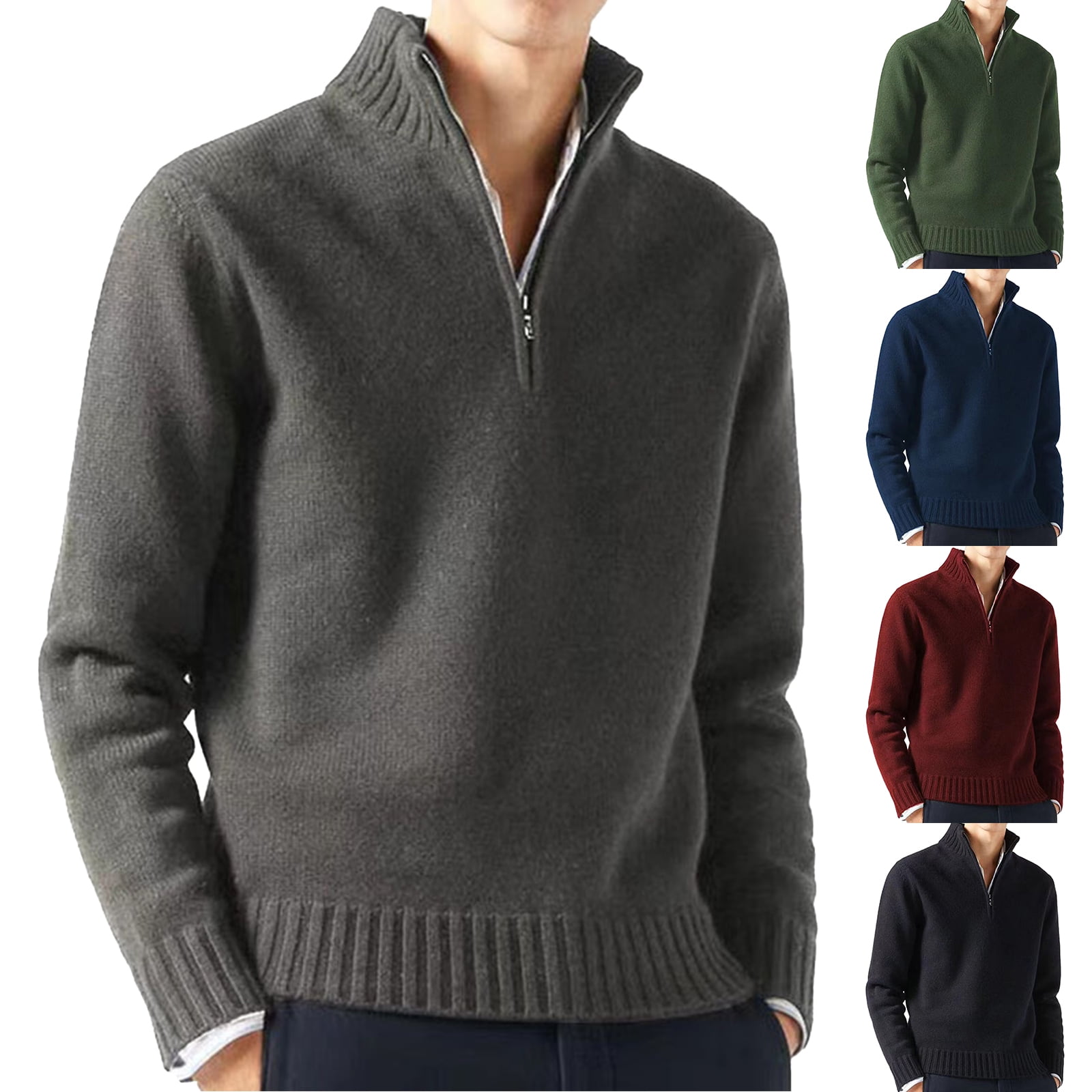 Men's Cozy Long Sleeve Knit Sweater main image 1