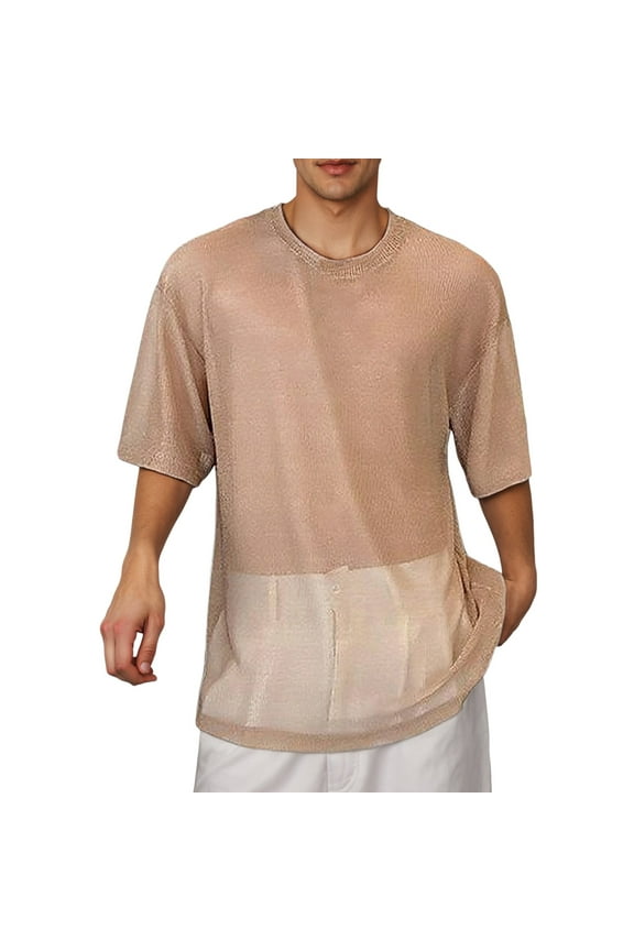 Casual Men's T-Shirts Comfortable Short Sleeve Lightweight Crewneck Tee for Everyday Wear and Parties Mens T-Shirts Jaune Medium Pack Slim