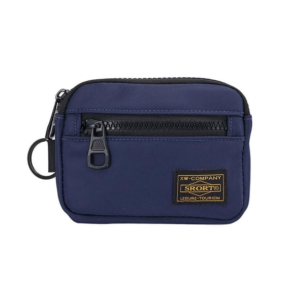 Casual Mens Coin Purse Canvas Zipper Wallet Retro Key Holder Small Money