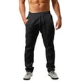 thumbnail image 1 of Casual Mens Loose Fit Linen Pants Straight-Legs Elastic Waist trousers, 1 of 2