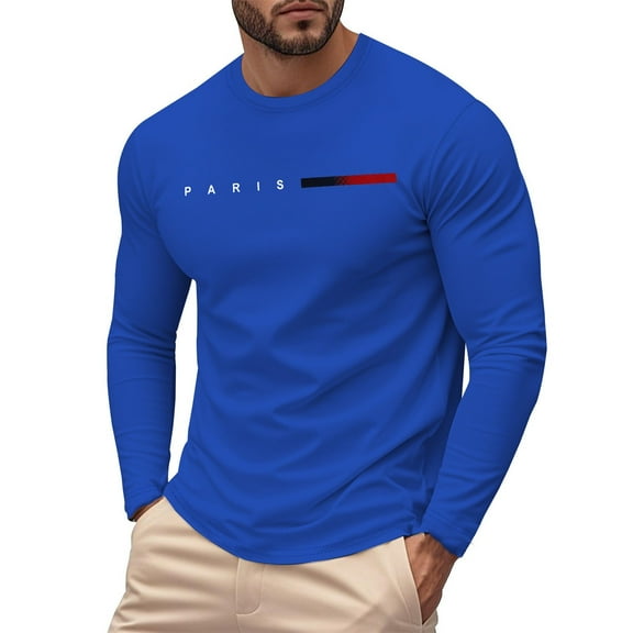 Casual Mens T-Shirts Short Sleeve Streetwear Graphic Tee Shirts A New Men's Casual Fashionable And Breathable Large Sized Printed Long Sleeved T Shirt Base Layer