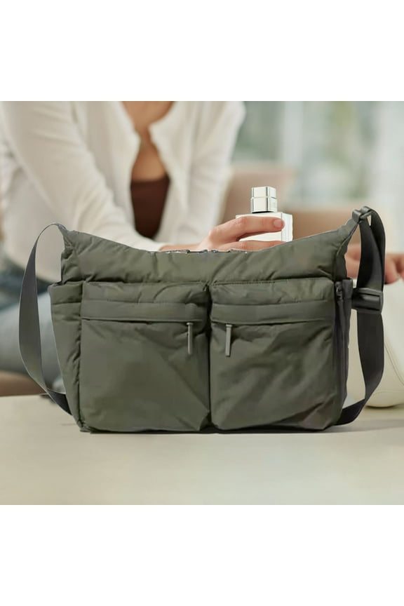 Casual Messenger Bag Shoulder Bag Large Capacity Computer Satchel | Multi-Pocket Crossbody Sports Tote | Waterproof Durable Nylon | Adjustable Strap | Women's Travel Handbag | Fits Laptop & Tablet