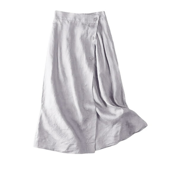 Casual Midi Length Ladies Skirts Flowy Pleated Women Beach Long Skirts Beach Loose Vacation Skirt