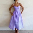 thumbnail image 1 of Casual Midi Tank Dress Summer Dresses Sleeveless Crew Neck Long Dress Casual Loose Summer Dress Printed Tank Dress Midi Sundress Plus Size Dress Baggy Beach Dress Swing Dress Purple XXL, 1 of 6