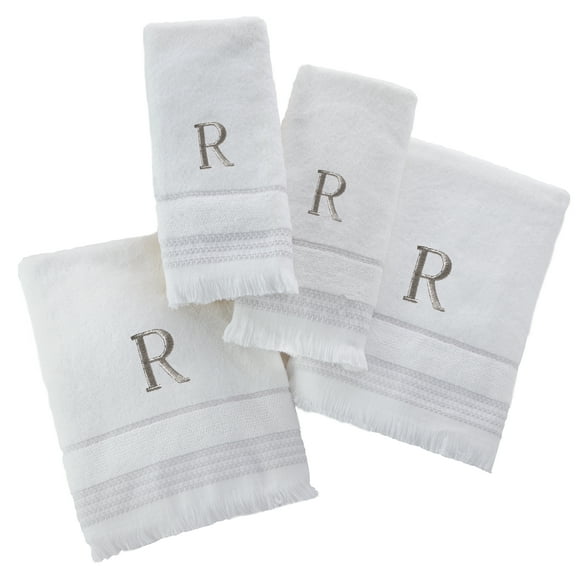 Casual Monogram R 2 Bath & 2 Hand Towel Set