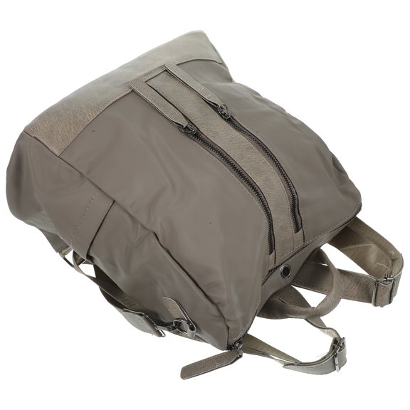 FELTECHELECTR Durable Grey Nylon Backpack with Anti-Theft Waterproof Features Multi-Function Shoulder Bag