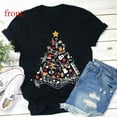 thumbnail image 1 of Casual Music Teacher Christmas Tee T Shirt Graphic Tops Tree Instrument Design Short Sleeve Round Neck Black S-5XL, 1 of 5