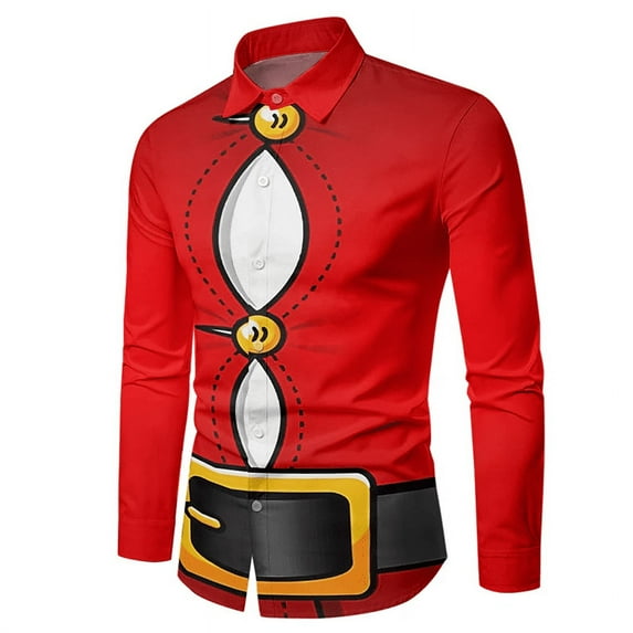 Casual New Street Party Social Christmas Shirt 2024 Men's Shirt High-end Printed Shirt Comfortable And Luxurious Shirt Classic (A05,5XL)