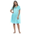 thumbnail image 1 of Casual Nights Nightgown - Women's Short Sleeve Tricot Nightgowns, Flutter Sleeves and Lightweight Silky Fabric, 1 of 5