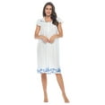 thumbnail image 1 of Casual Nights Women's Botanic Lace Short Sleeve Nightgown, 1 of 5