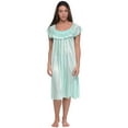 thumbnail image 1 of Casual Nights Women's Cap Sleeve Flower Silky Tricot Nightgown, 1 of 2