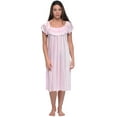 thumbnail image 1 of Casual Nights Women's Cap Sleeve Flower Silky Tricot Nightgown, 1 of 2