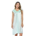 thumbnail image 1 of Casual Nights Women's Cap Sleeve Rose Satin Nightgown - Green - 4X, 1 of 5