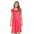 thumbnail image 1 of Casual Nights Women's Cap Sleeve Rose Satin Nightgown, 1 of 5
