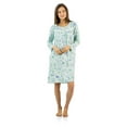 thumbnail image 1 of Casual Nights Women's Cotton Blend Long Sleeve Nightgown - Blossom Pintucked Green - 4X, 1 of 2